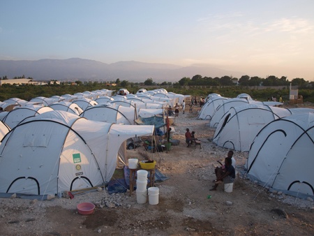 Emergency shelters in refugee camps