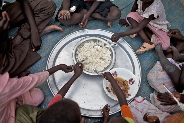 Family in temporary shelter